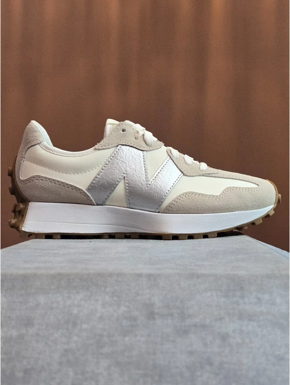 New Balance 327 Donna Angora - Beige / Grey (W327240) Women's 7 BRAND NEW IN BOX